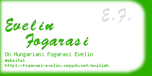 evelin fogarasi business card